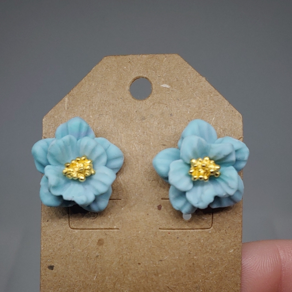 Floral Blue Earrings